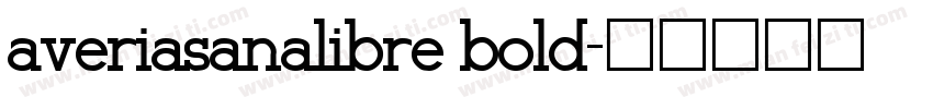 averiasanalibre bold字体转换